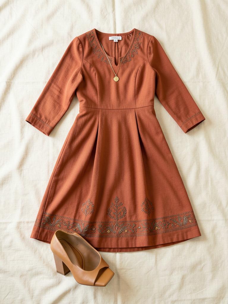 Terracotta embroidery